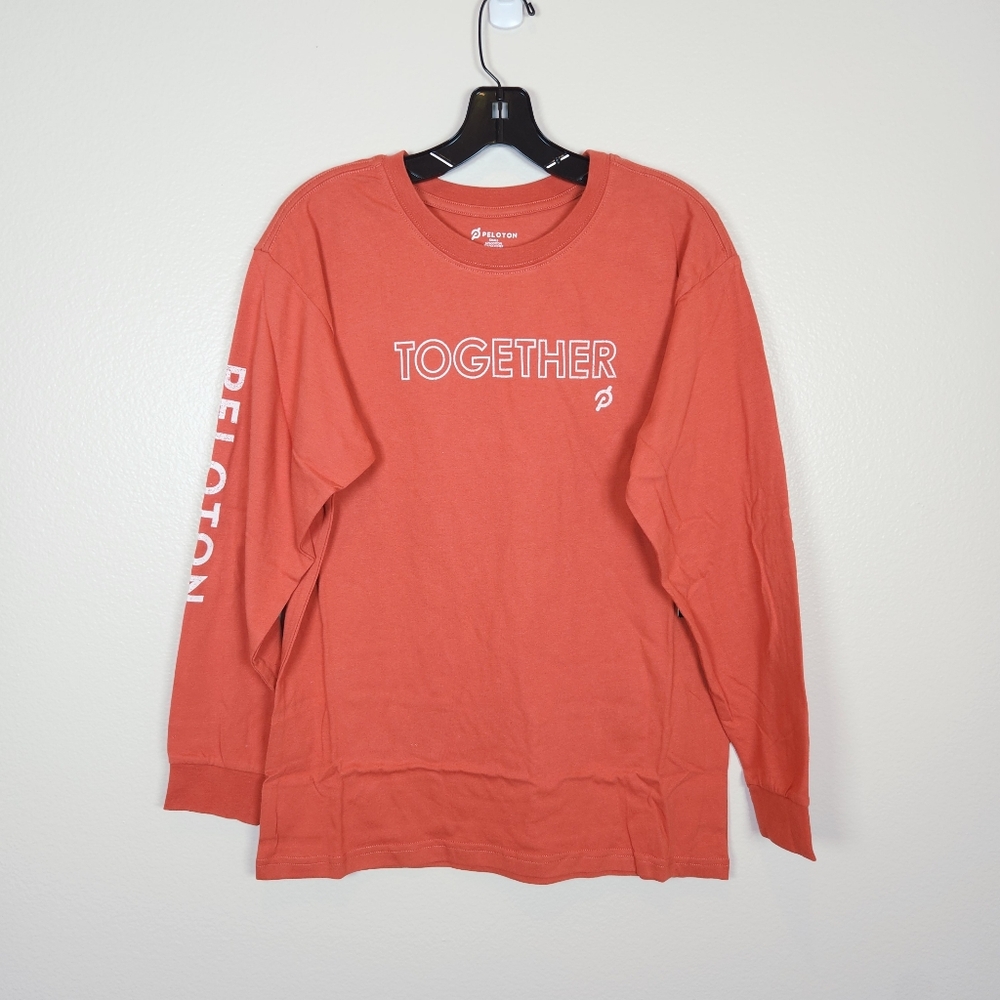 PELOTON Rust Venice Long Sleeve Top Small Athleisure Athletic Activewear